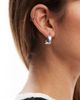 Pieces Pieces chunky hoop earrings in silver - 1