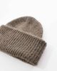 Pieces Pieces chunky ribbed beanie in brown - 2