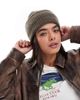 Pieces Pieces chunky ribbed beanie in brown - 3