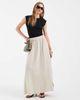 Pieces PIECES cotton maxi skirt in beige-Neutral - 1