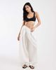 Pieces Pieces crinkle cotton balloon sleeve pants in white - 1