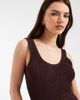 Pieces PIECES crinkle one-piece swimsuit in deep mahogany brown - 3