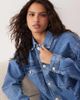 Pieces Pieces Denim jacket in medium blue denim - 4