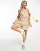 Pieces Pieces embroidered floral shorts in camel - part of a set-Neutral - 1