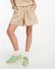 Pieces Pieces embroidered floral shorts in camel - part of a set-Neutral - 4