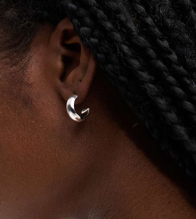 Pieces Pieces everyday hoop earrings in plated sterling silver