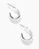 Pieces Pieces everyday hoop earrings in plated sterling silver - 4