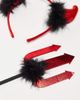 Pieces Pieces Exclusive Halloween 2-pack sequin devil headband and pitch fork in red - 2