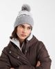 Pieces Pieces fairisle pom hat in light gray - 1