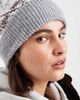Pieces Pieces fairisle pom hat in light gray - 2