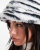 Pieces Pieces faux fur bucket hat in zebra print-Multi - 2