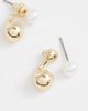 Pieces PIECES faux pearl drop stud earrings in gold tone - 3