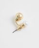 Pieces PIECES faux pearl drop stud earrings in gold tone - 4