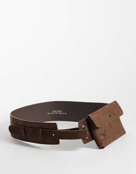 Pieces Pieces faux suede belt bag in coffee brown