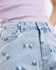Pieces PIECES floral embroidered denim shorts in light blue - 4