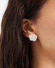 Pieces Pieces floral stud earrings in pearly white - 1
