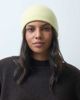 Pieces Pieces fluffy rib knitted beanie in cream-WHITE - 1