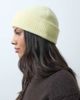 Pieces Pieces fluffy rib knitted beanie in cream-WHITE - 2