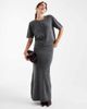 Pieces Pieces fold-over waist knit midi skirt in medium gray melange - part of a set - 1