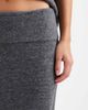 Pieces Pieces fold-over waist knit midi skirt in medium gray melange - part of a set - 4