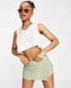Pieces Pieces frill hem crop top in white - part of a set - 3