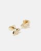 Pieces Pieces gem stud and mini hoop 2-pack earrings in gold - 4