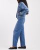 Pieces Pieces Grace barrel leg jeans in medium blue - 3