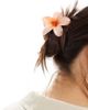 Pieces Pieces hawaiian flower hair claw in orange - 2