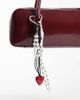 Pieces Pieces heart and pearl bag charm in multi - 2