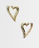 Pieces Pieces heart shaped hoop earrings in gold tone - 1