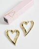 Pieces Pieces heart shaped hoop earrings in gold tone - 2