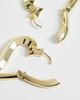 Pieces Pieces heart shaped hoop earrings in gold tone - 3