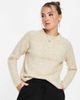 Pieces Pieces high neck sweater in beige-Neutral - 1