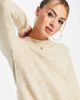 Pieces Pieces high neck sweater in beige-Neutral - 3