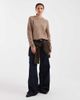 Pieces Pieces high neck sweater in fossil-Neutral - 3