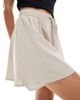 Pieces PIECES high rise floaty shorts in warm gray - 3