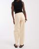 Pieces PIECES high waist barrel leg jeans in off white - 2