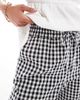 Pieces Pieces high waist wide leg pants in black gingham print - 4