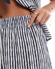 Pieces Pieces high waisted shorts in navy and white stripes - part of a set - 4
