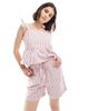 Pieces Pieces high waisted shorts in pink and white stripes - part of a set-Multi - 1