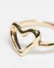 Pieces Pieces irregular heart ring in gold tone - 2