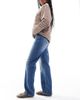 Pieces PIECES Kate high rise straight leg jeans in medium blue - 3