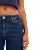 Pieces Pieces Kelly mid rise straight leg jeans in dark blue denim - 3
