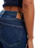 Pieces Pieces Kelly mid rise straight leg jeans in dark blue denim - 4