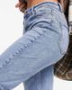 Pieces Pieces Kesia high waisted Mom jeans in bleach wash-Blue - 2