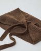 Pieces Pieces knitted tie bonnet in chocolate brown - 3