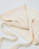 Pieces Pieces knitted tie bonnet in cream-Gray - 2