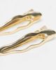 Pieces Pieces large wavy 2 pack hairclips in gold tone - 2