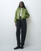 Pieces Pieces leather-look padded bomber jacket in moss green - 3