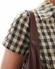 Pieces PIECES leather look bucket bag in brown - 4